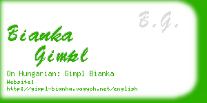 bianka gimpl business card